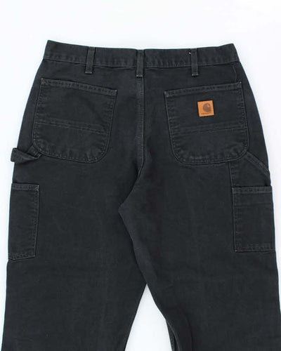 Vintage Carhartt Heavyweight Single Knee Faded Black Carpenter Trousers - W34 L30