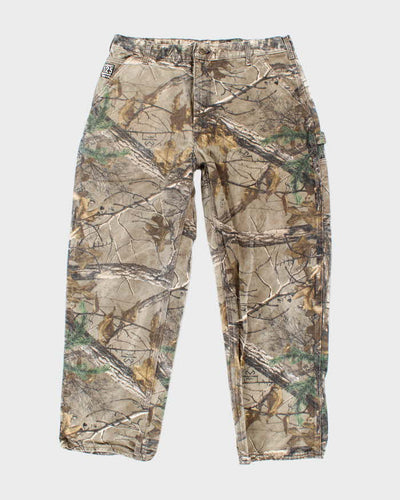 Vintage Carhartt Heavyweight Single Knee Camouflage Carpenter Trousers - W36 L29