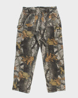 Vintage Carhartt Heavyweight Single Knee Camouflage Carpenter Trousers - W34 L31