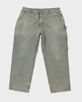 Vintage Carhartt Heavyweight Single Knee Green Carpenter Trousers - W36 L29