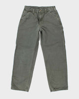 Vintage Carhartt Heavyweight Single Knee Green Carpenter Trousers - W32 L29