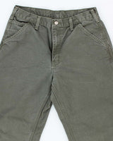 Vintage Carhartt Heavyweight Single Knee Green Carpenter Trousers - W32 L29