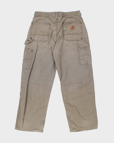 Vintage Carhartt Double Knee Grey Faded Carpenter Trousers - W28 L25