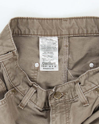 Vintage Carhartt Double Knee Grey Faded Carpenter Trousers - W28 L25