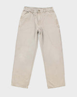 Vintage Carhartt Single Knee Grey Faded Carpenter Trousers - W30 L31