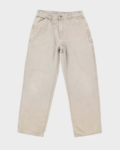 Vintage Carhartt Single Knee Grey Faded Carpenter Trousers - W30 L31