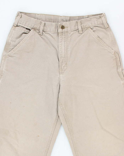 Vintage Carhartt Single Knee Grey Faded Carpenter Trousers - W30 L31