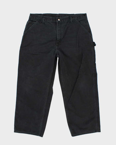 Vintage Carhartt Single Knee Black Faded Carpenter Trousers - W38 L26