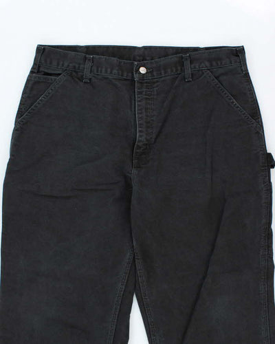 Vintage Carhartt Single Knee Black Faded Carpenter Trousers - W38 L26