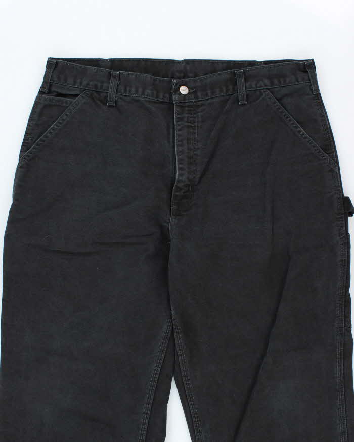 Vintage Carhartt Single Knee Black Faded Carpenter Trousers - W38 L26