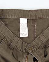 Vintage Carhartt Brown Faded Single Knee Carpenter Cargo Trousers - W33 L30