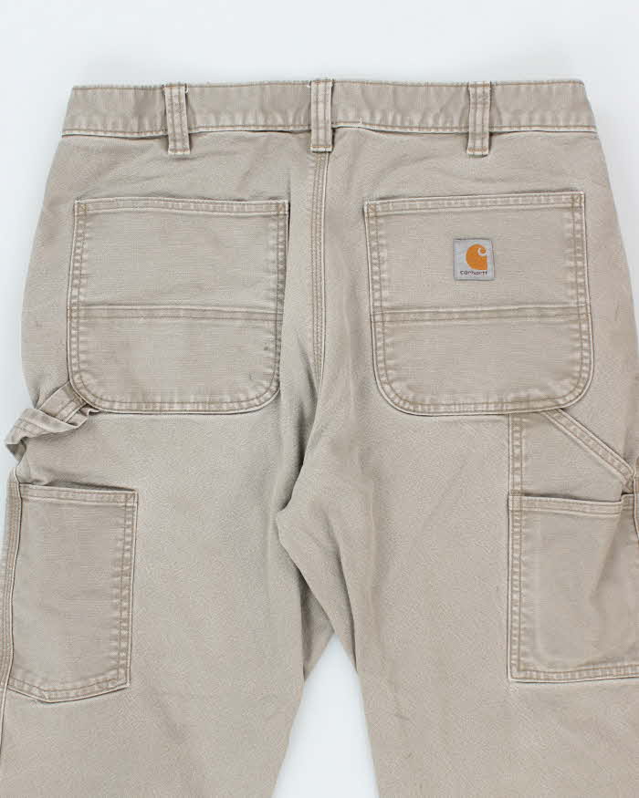 Vintage 2000's Carhartt Faded Grey Single Knee Carpenter Trousers - W32 L27