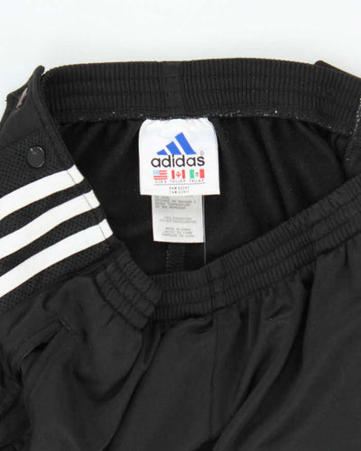 Vintage 90's Adidas Three Stripe Side Poppers Tracksuit Bottoms - S