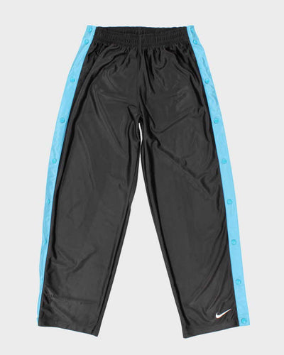 Vintage 90's Nike Side Popper Wide Leg Tracksuit Bottoms - M