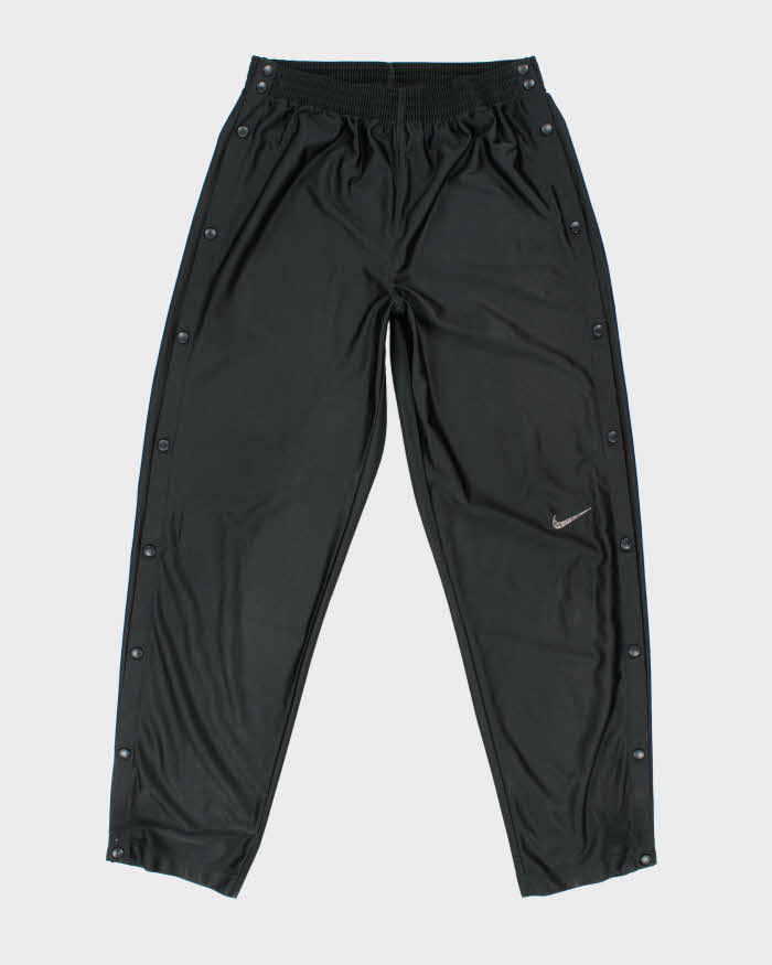 Vintage 90's Nike Side Popper Wide Leg Blackout Tracksuit Bottoms - XL
