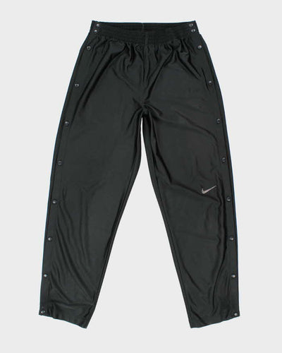 Vintage 90's Nike Side Popper Wide Leg Blackout Tracksuit Bottoms - XL