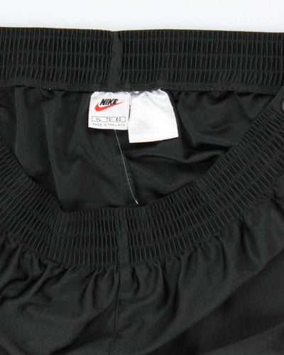 Vintage 90's Nike Side Popper Wide Leg Blackout Tracksuit Bottoms - XL