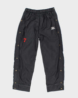 Vintage 90's Umbro Embroidered Logo Side Popper Tracksuit Bottoms - L