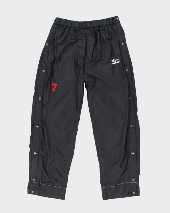 Vintage 90's Umbro Embroidered Logo Side Popper Tracksuit Bottoms - L