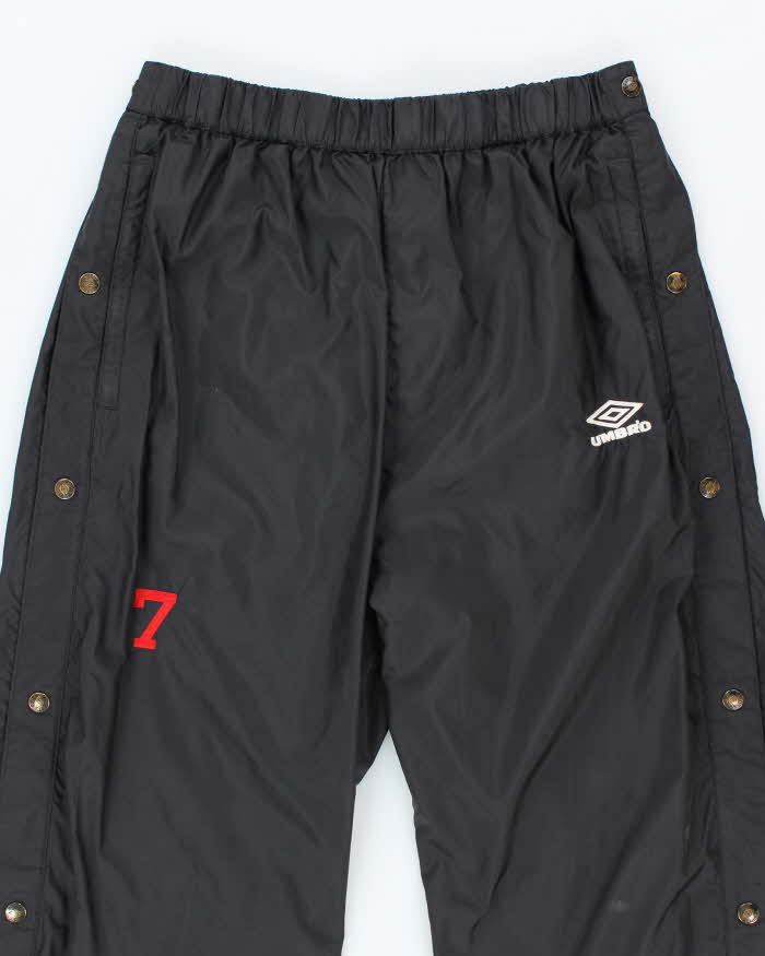 Vintage 90's Umbro Embroidered Logo Side Popper Tracksuit Bottoms - L