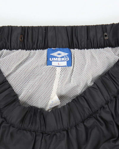 Vintage 90's Umbro Embroidered Logo Side Popper Tracksuit Bottoms - L