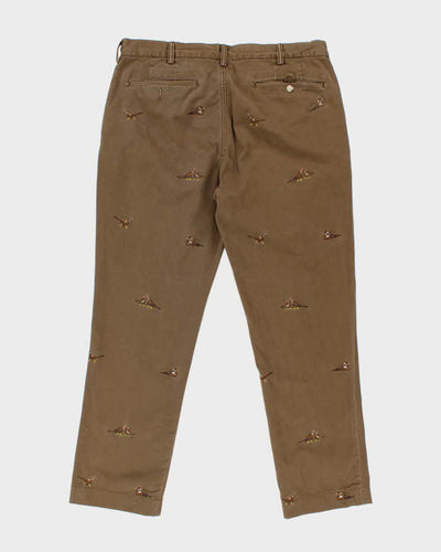 Vintage 2000's Ralph Lauren Feasted All Over Embroidered Chinos - W34 L28