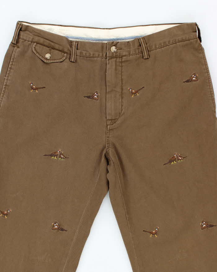 Vintage 2000's Ralph Lauren Feasted All Over Embroidered Chinos - W34 L28