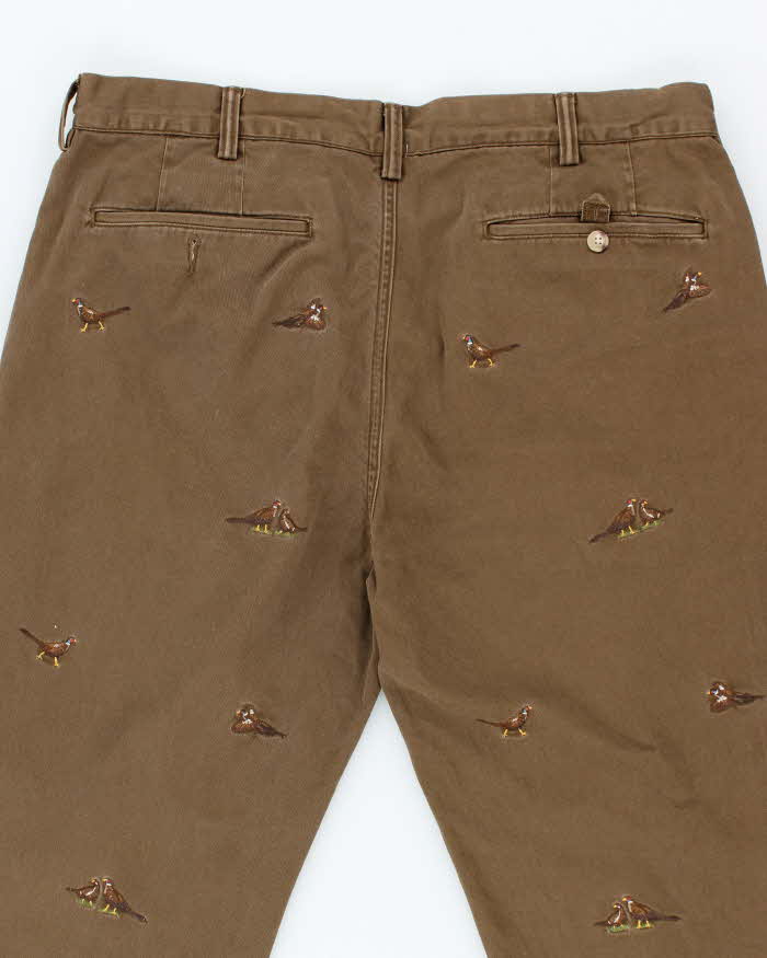 Vintage 2000's Ralph Lauren Feasted All Over Embroidered Chinos - W34 L28