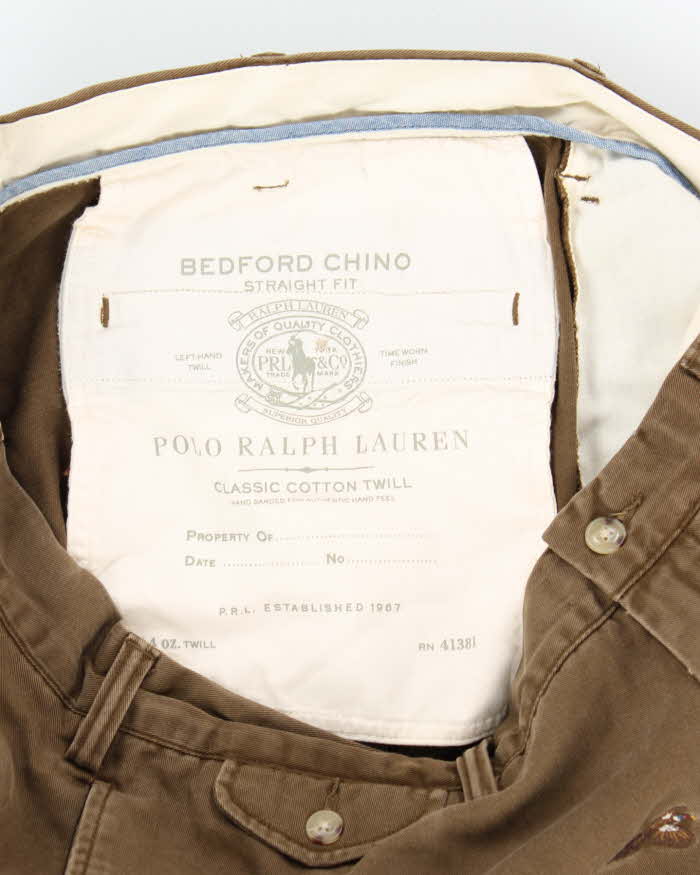 Vintage 2000's Ralph Lauren Feasted All Over Embroidered Chinos - W34 L28