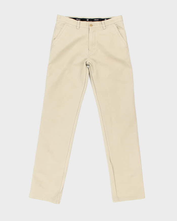 Vintage Versace Straight Leg Beige Chinos - W32 L33
