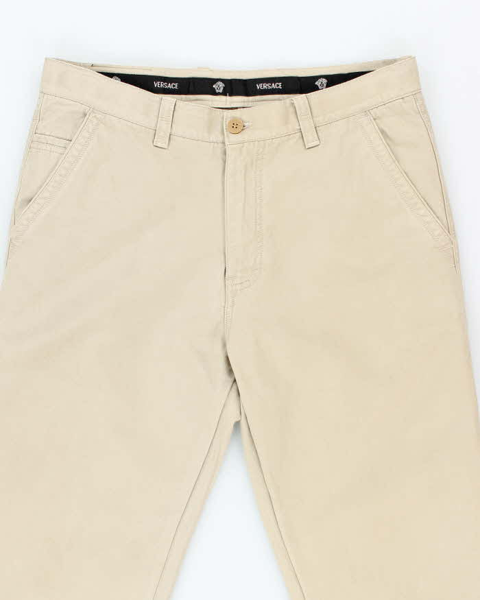 Vintage Versace Straight Leg Beige Chinos - W32 L33