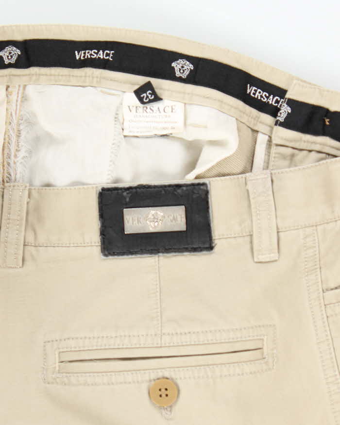Vintage Versace Straight Leg Beige Chinos - W32 L33