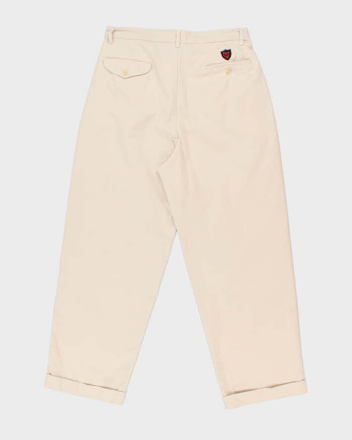 Vintage Ralph Lauren Wide Leg Beige Chinos - W32 L27