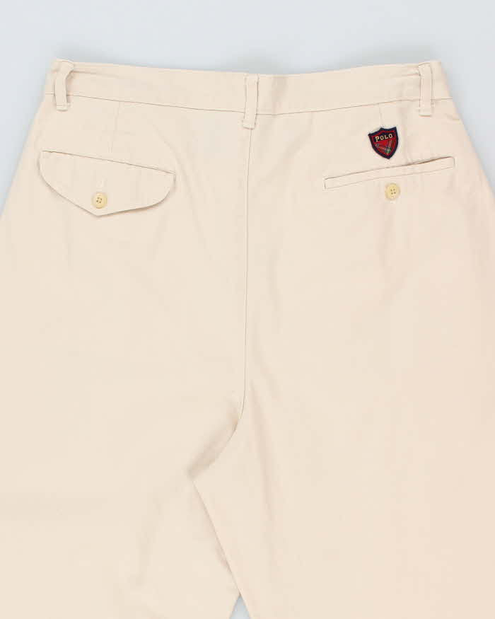 Vintage Ralph Lauren Wide Leg Beige Chinos - W32 L27