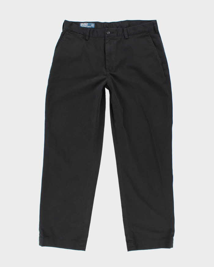 Vintage 2000's Ralph Lauren Black Relaxed Fit Trousers - W34 L30
