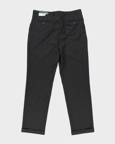 Vintage 2000's Deadstock with Tags Ralph Lauren Black Striped Trousers - W36 L34