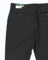 Vintage 2000's Deadstock with Tags Ralph Lauren Black Striped Trousers - W36 L34