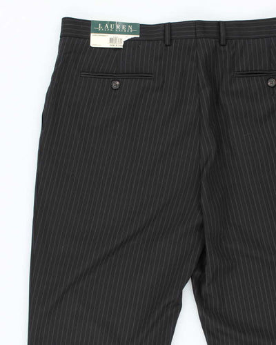 Vintage 2000's Deadstock with Tags Ralph Lauren Black Striped Trousers - W36 L34