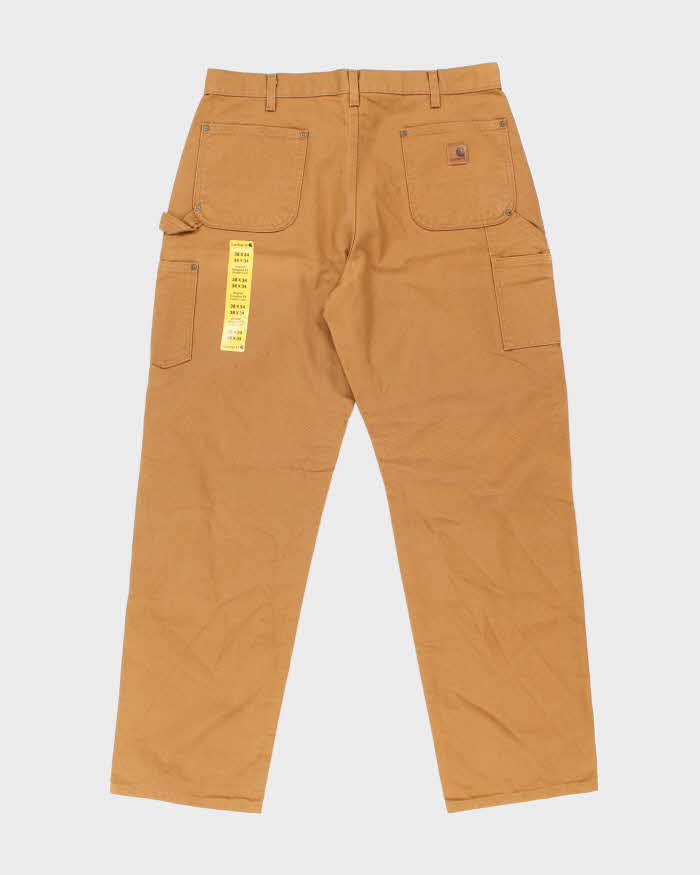 Vintage Carhartt Heavyweight Brown Double Knee Carpenter Trousers - W38 L34