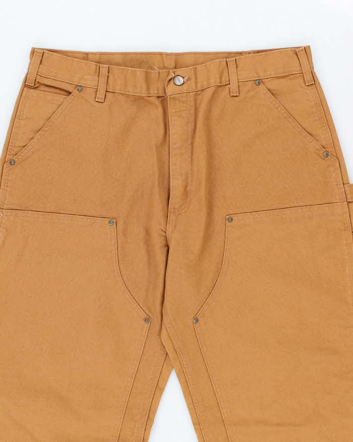 Vintage Carhartt Heavyweight Brown Double Knee Carpenter Trousers - W38 L34