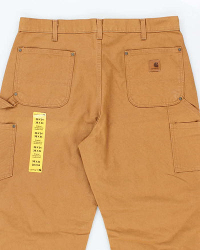 Vintage Carhartt Heavyweight Brown Double Knee Carpenter Trousers - W38 L34