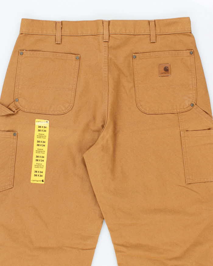 Vintage Carhartt Heavyweight Brown Double Knee Carpenter Trousers - W38 L34