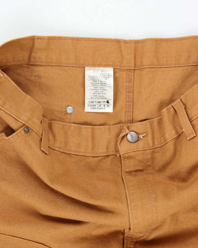 Vintage Carhartt Heavyweight Brown Double Knee Carpenter Trousers - W38 L34