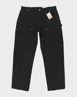 Vintage Deadstock with Tags Carhartt Heavyweight Black Double Knee Carpenter Trousers - W38 L32