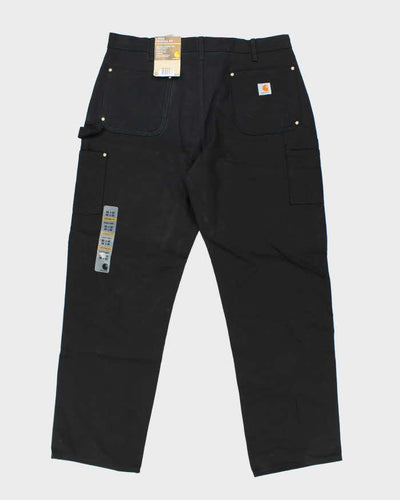 Vintage Deadstock with Tags Carhartt Heavyweight Black Double Knee Carpenter Trousers - W38 L32