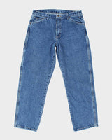 Vintage Dickies Dark Wash Single Knee Carpenter Trousers - W34 L30