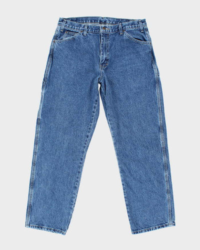 Vintage Dickies Dark Wash Single Knee Carpenter Trousers - W34 L30