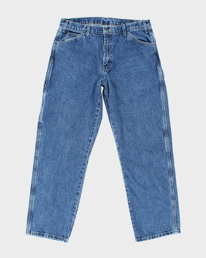Vintage Dickies Dark Wash Single Knee Carpenter Trousers - W34 L30