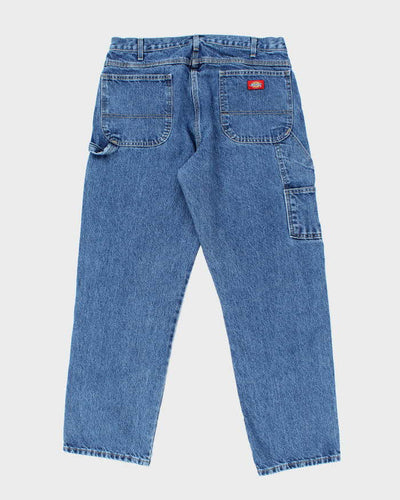 Vintage Dickies Dark Wash Single Knee Carpenter Trousers - W34 L30