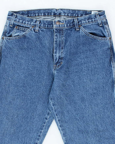 Vintage Dickies Dark Wash Single Knee Carpenter Trousers - W34 L30